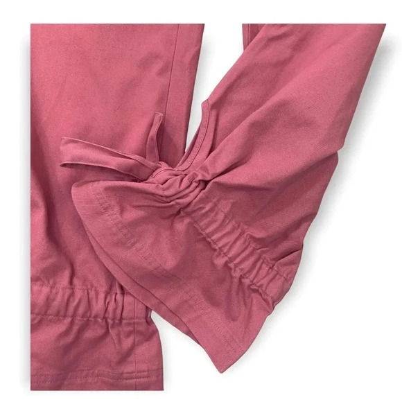 Rebecca Minkoff Pants High Rise Flat Front Tie Conch Ankle Pink Mauve NWOT - Picture 7 of 13